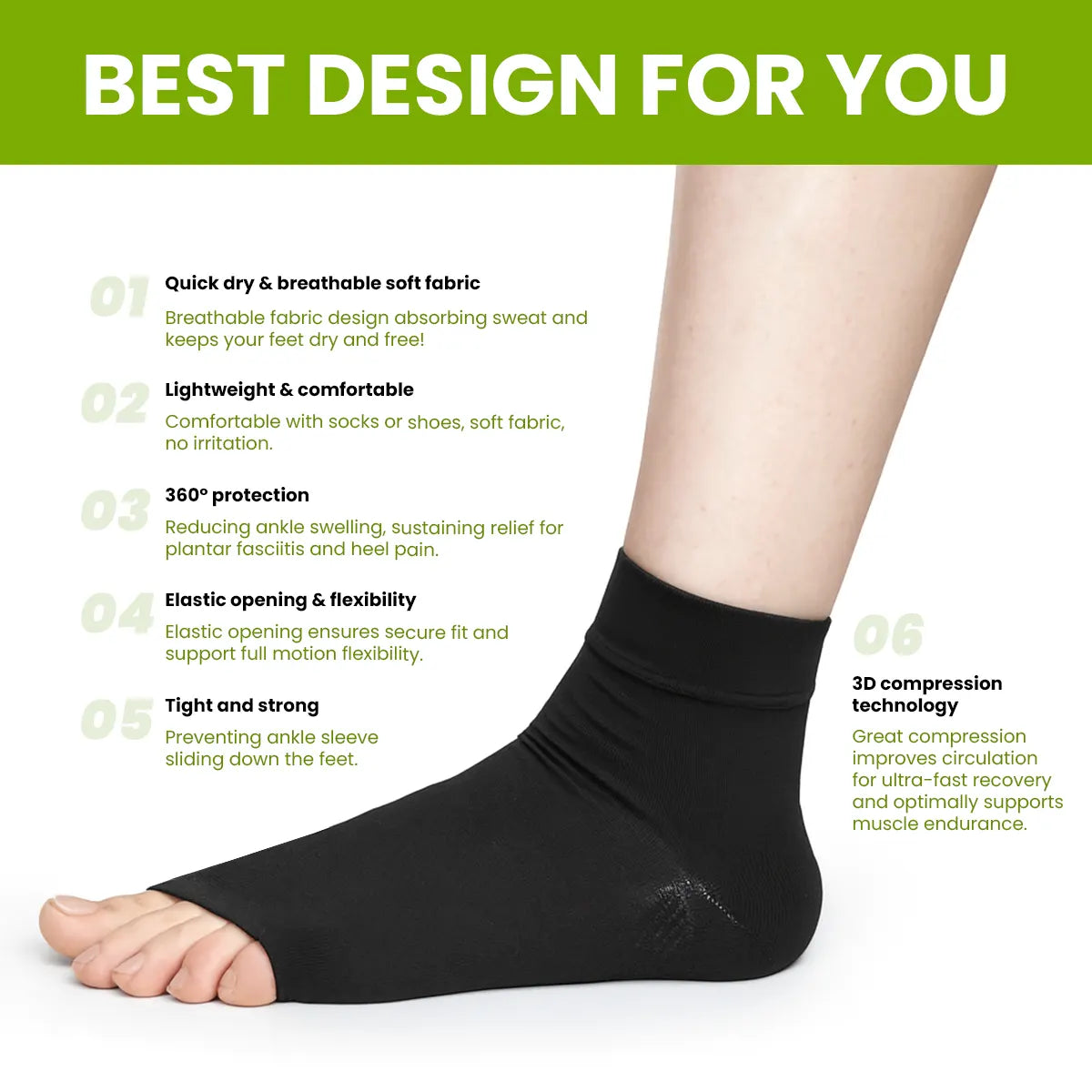 Elastic Compression Plantar Fasciitis Socks