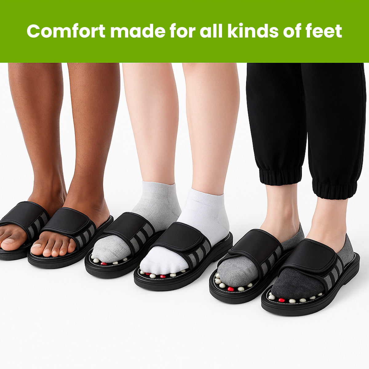 Reflexology Acupuncture Massage Slippers for Foot Pain & Plantar Fasciitis Relief
