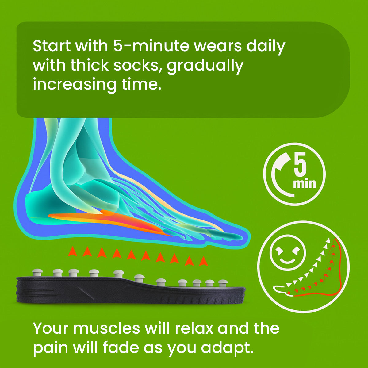 Reflexology Acupuncture Massage Slippers for Foot Pain & Plantar Fasciitis Relief